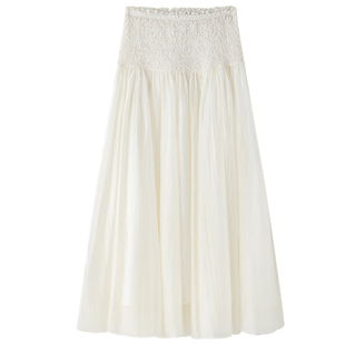 VIKTORIACHAN25PF早秋成衣系列 弹力松紧腰褶皱飘逸半身裙