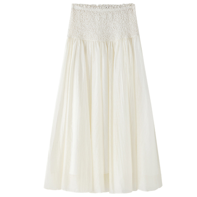 VIKTORIACHAN25PF早秋成衣系列新品 弹力松紧腰褶皱飘逸半身裙