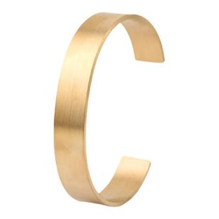 时尚ins潮拉丝开口手镯女简约小众镀18k金高级感百搭闺蜜手环饰品