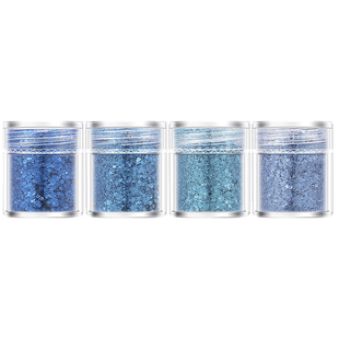 美甲渐变超细闪粉钻石亮粉流沙油流麻彩妆混合亮片套装0.2mm1mm