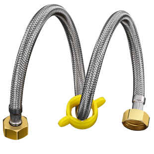 进水软管304不锈钢金属软管水龙头马桶角阀热水器进水管4分家用