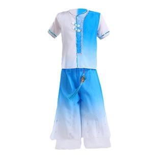 六一儿童月亮光舞蹈演出服小荷风采古典民族舞童年的夏夜表演服装