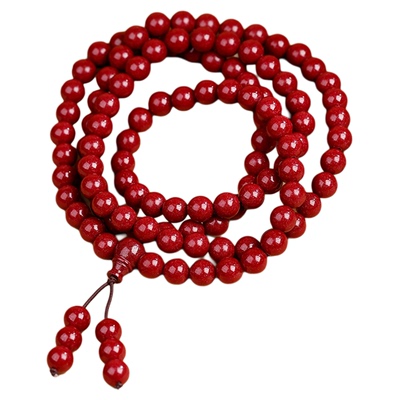 朱砂手串108颗紫金砂手链男女款