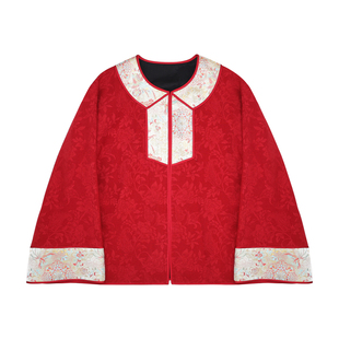 JINYU矜羽【茹翡】新中式红色外套上衣秋冬款