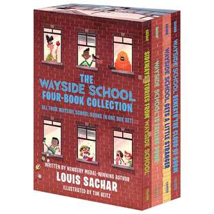歪歪路小学1-4册 英文原版 The Wayside School 4-Book Box Set 纽伯瑞金奖作家路易斯·萨奇尔 外国儿童文学小说读物美版进口书籍