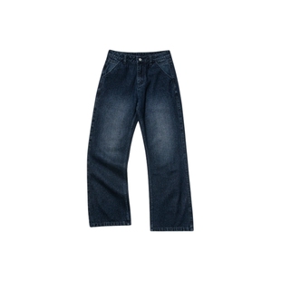 CountryMoment 水洗做旧微喇修身牛仔裤女美式休闲宽松阔腿喇叭裤