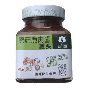 承德森源蘑菇鹿肉酱原味蘑菇酱拌饭拌面酱下饭菜特产 190*6瓶礼盒