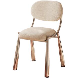 轻奢化妆凳高级感家用女生卧室梳妆台凳子网红化妆椅美甲靠背椅子