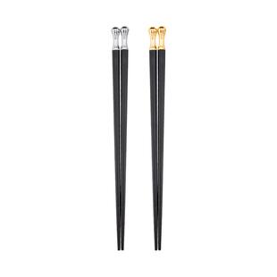 合金筷家用健康防滑防霉分餐轻奢筷子耐高温快子家庭专用套装