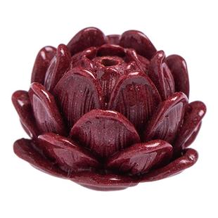 原矿紫金朱砂莲串珠配饰花帝王砂单颗手链配件钥匙扣diy饰品配件