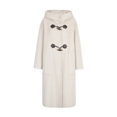 衣香丽影牛角扣双面羊绒大衣女