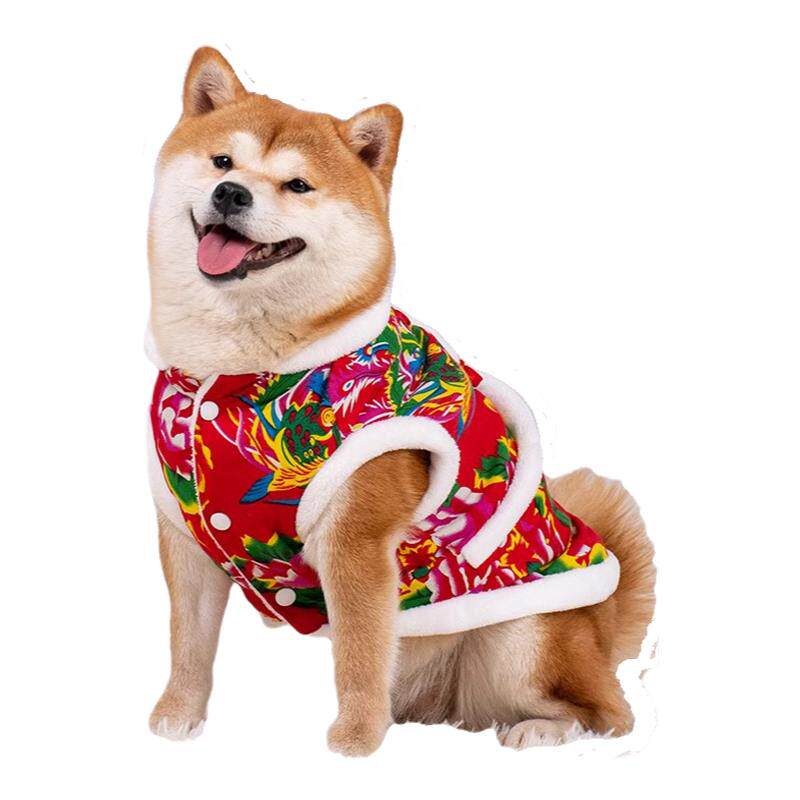 东北大花袄小狗衣服加厚加绒