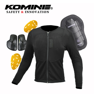 KOMINE四季全网眼弹力护甲摩托车骑行装备CE2内穿护甲衣男SK-834