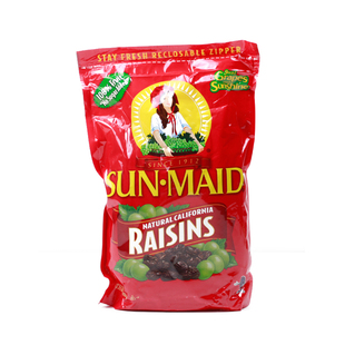 美国Sun-Maid阳光少女加州无核大颗提子葡萄干儿童零食烘焙2.04KG
