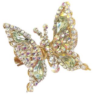 会动的儿童水钻蝴蝶发夹2026新款女童灵动鸭嘴夹子发卡小女孩头饰