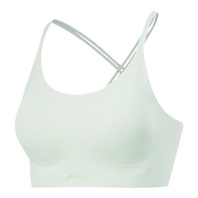 李宁正品健身系列女子简约舒适透气低度支撑紧身运动内衣AUBU042