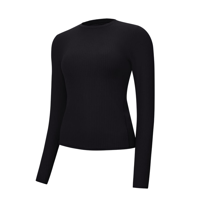 Ribbed Nulu 女士罗纹圆领长袖 T 恤丨lululemon丨LW3JHJS