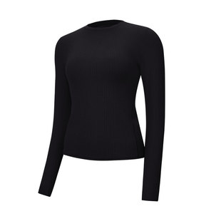 Ribbed Nulu 女士罗纹圆领长袖 T 恤丨lululemon丨LW3JHJS