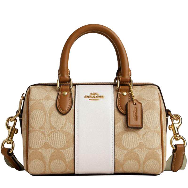 【正品保证】COACH/蔻驰女包Rowan波士顿圆筒包手提包单肩斜挎包