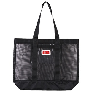 香港易事美尼龙网纱手提袋大容量轻便半透明EASYMATE黑色收纳袋