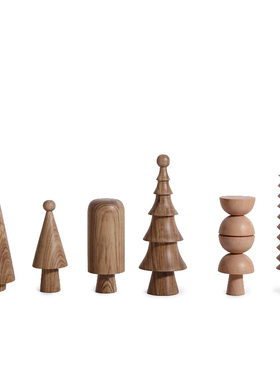 家居木质玄关侘寂风艺术摆件