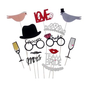 !Glittered 婚庆搞怪胡子红唇 迎宾拍摄道具 单身派对造型!