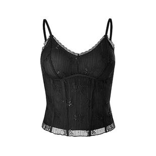 妖精可可官方旗舰店静雅蕾丝美背内衣法式轻奢吊带背心文胸上衣女