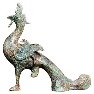 仿古青铜器凤凰鸟尊精美特色礼品摆件婚庆家居工艺品收藏送外宾