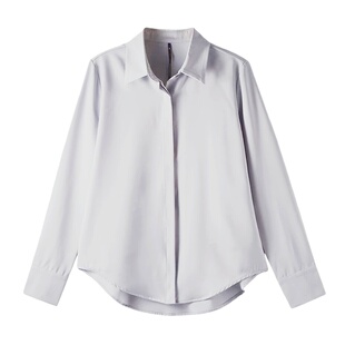 古蒂歌气质衬衫长袖职业装百搭2026春季OL衬衣轻奢白色醋酸女衬衫
