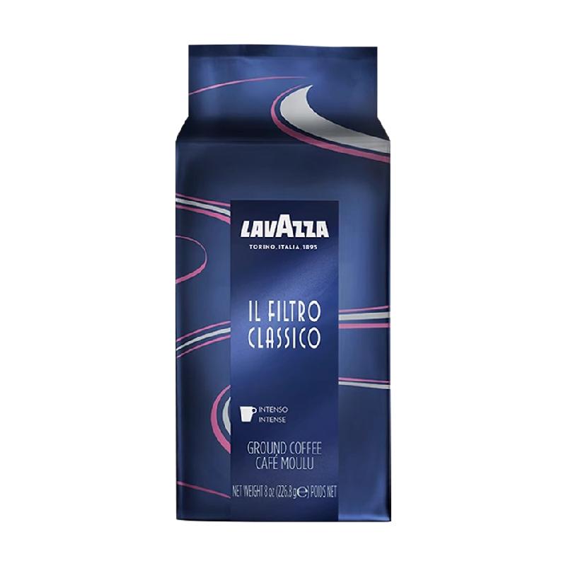 拉瓦萨（LAVAZZA）咖啡粉经典系列226.8g深度烘焙咖啡豆研磨