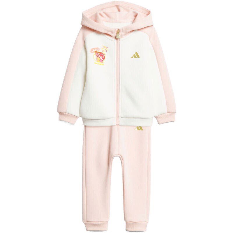 adidas阿迪达斯女婴童运动休闲连帽长袖套装KV6903