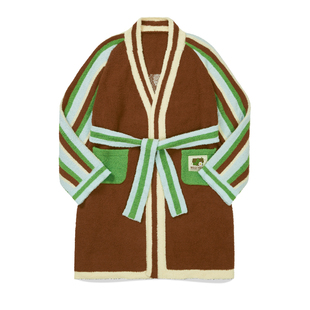 wigglewiggle睡袍女秋冬季长款加厚珊瑚绒可外穿睡衣家居服浴袍