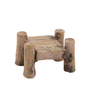 沙盘模型DIY微景观装饰仿真工艺迷你摆件竹筏水上走廊石拱桥小桥