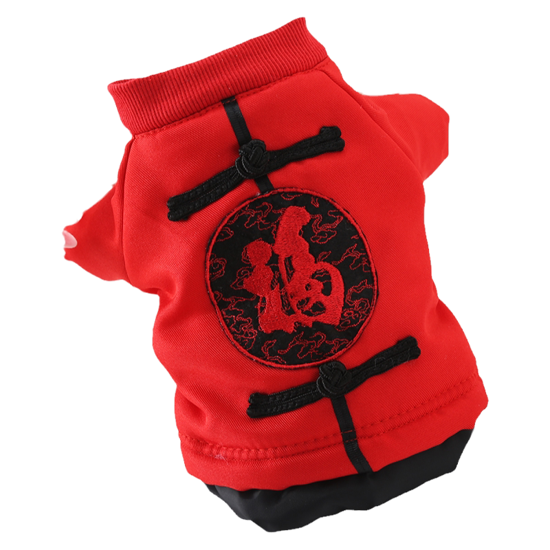 宠物狗狗衣服新年喜庆四脚衣棉衣