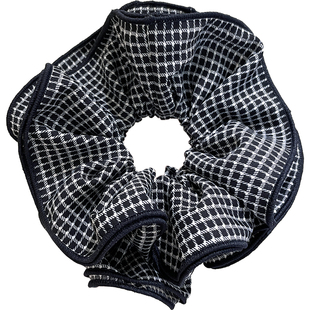 赵露思许我耀眼同款大肠发圈大号扎头发格子头绳丸子头花发绳发饰