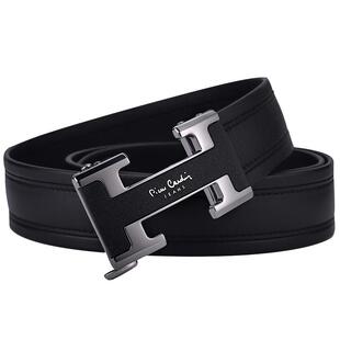 皮尔卡丹男士皮带真皮年轻人商务裤腰带自动扣高档纯牛皮腰带A