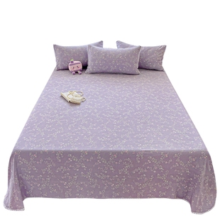 2025新款a类双层纱花边床单单件宿舍被单人枕套三件套非全棉纯棉2