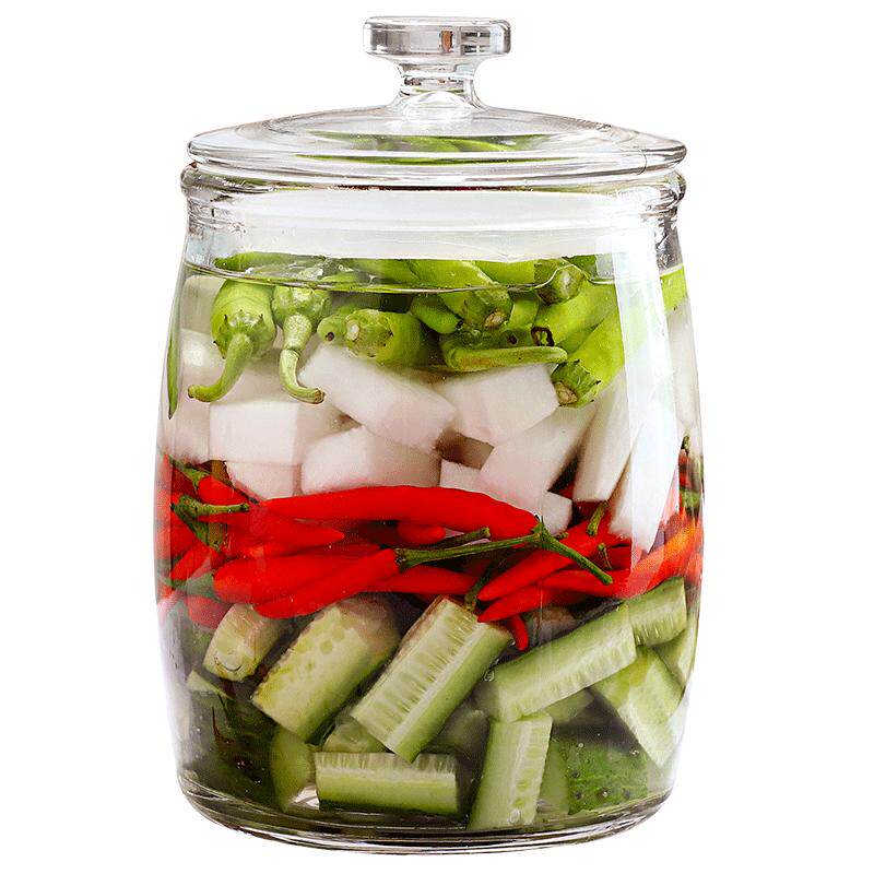 玻璃加厚四川腌制储物泡菜坛子