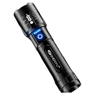 手电筒强光充电超长续航白激光战术镭射户外超亮远射大容量灯家用