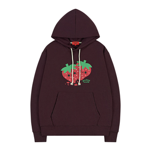 GOODBAI GOODEES 新款个性宽松草莓连帽卫衣