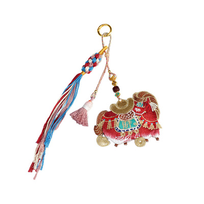 云深雾浅 马年特别款双面刺绣包挂古风小马挂件汉服包包挂饰配饰