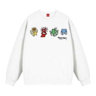 查尔斯桃心彩色卡通涂鸦圆领卫衣