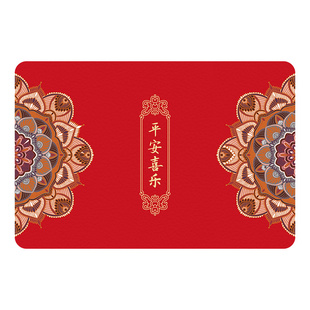 【12号快递停运】入户垫皮革喜庆过年一擦即净防滑耐脏油污大门口