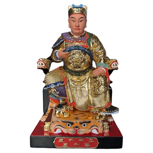 一尺连座神像薛元帅薛仁贵薛府薛王爷五年千岁木雕工艺订制香樟木