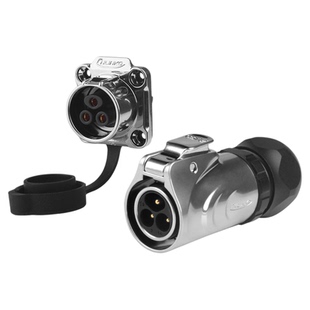 凌科LP20免焊接3芯螺丝接线冷压户外防水航空插头插座连接器免焊