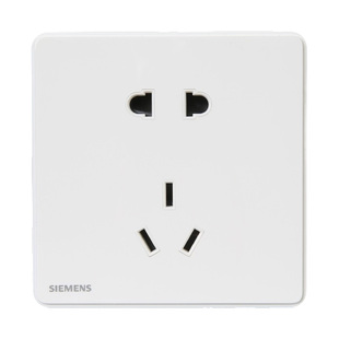 西门子开关插座睿致炫白五孔睿智86型暗装USB空调带开关插座面板