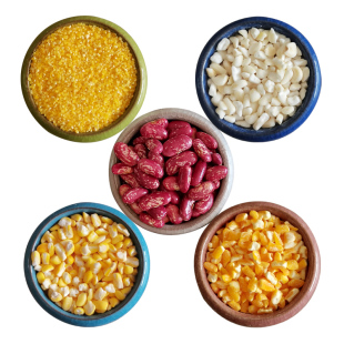 东北大碴子非转基因黏玉米渣农家低脂芸豆黄白粘糯大碴子粥苞米茬