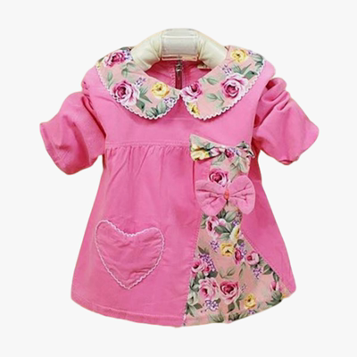 纯棉灯芯绒女宝宝长袖吃饭衣打折