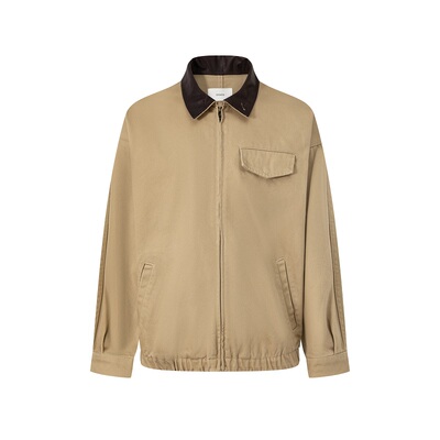 UTIMUS皮领夹克真皮领