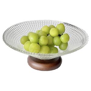 轻奢玻璃水果盘客厅茶几家用高档前台糖果盘子干果坚果零食摆放盘